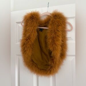 Club Monaco feather bolero vest